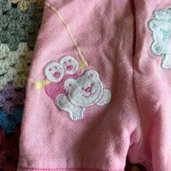 Vintage Carter’s  Pink Onesie with Felt Bears Size 3M - Picture 5 of 5